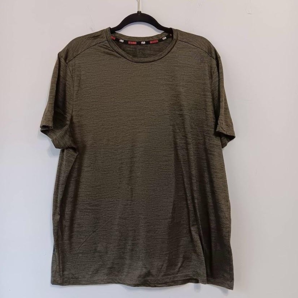 FILA‎ Sport Shirt Mens XXlarge Green Heather Live In Motion Athletic Workout